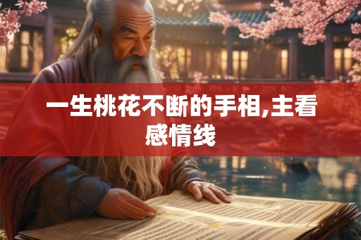一生桃花不断的手相,主看感情线