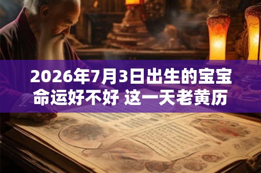 2026年7月3日出生的宝宝命运好不好 这一天老黄历查询