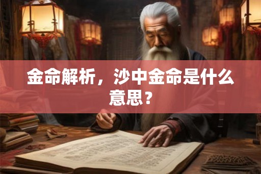 金命解析，沙中金命是什么意思？