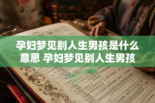 孕妇梦见别人生男孩是什么意思 孕妇梦见别人生男孩代表什么 孕妇梦见别人生男孩是什么意思 孕妇梦见别人生男孩代表什么