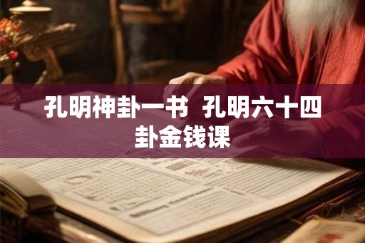 孔明神卦一书  孔明六十四卦金钱课