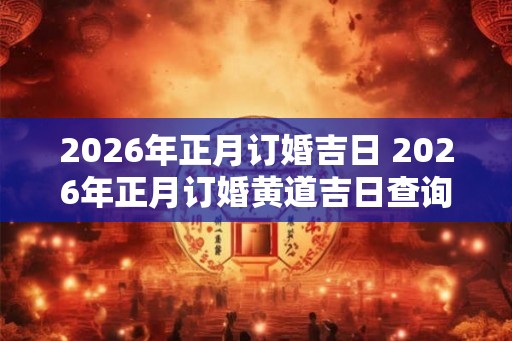 2026年正月订婚吉日 2026年正月订婚黄道吉日查询 2026年正月订婚吉日 2026年正月订婚黄道吉日查询