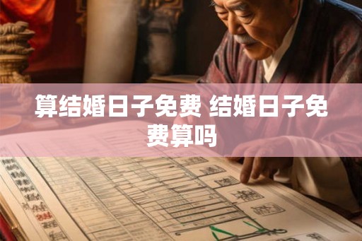 算结婚日子免费 结婚日子免费算吗