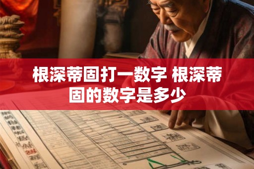 根深蒂固打一数字 根深蒂固的数字是多少