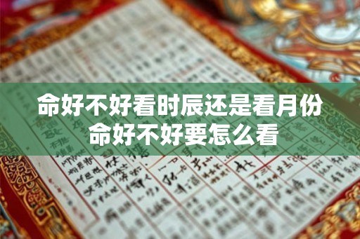 命好不好看时辰还是看月份 命好不好要怎么看