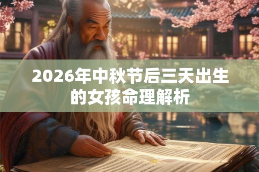 2026年中秋节后三天出生的女孩命理解析