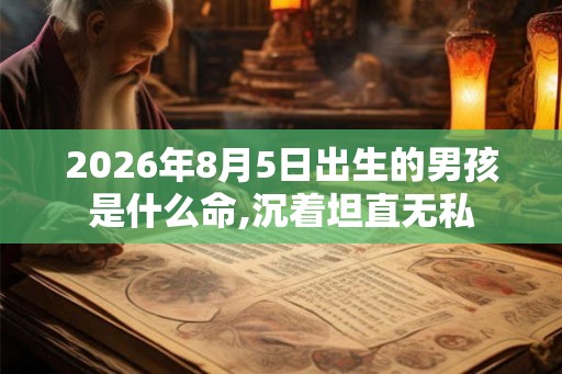 2026年8月5日出生的男孩是什么命,沉着坦直无私