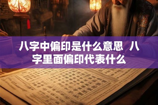 八字中偏印是什么意思  八字里面偏印代表什么
