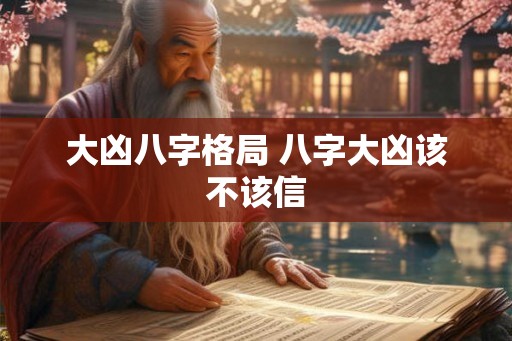 大凶八字格局 八字大凶该不该信