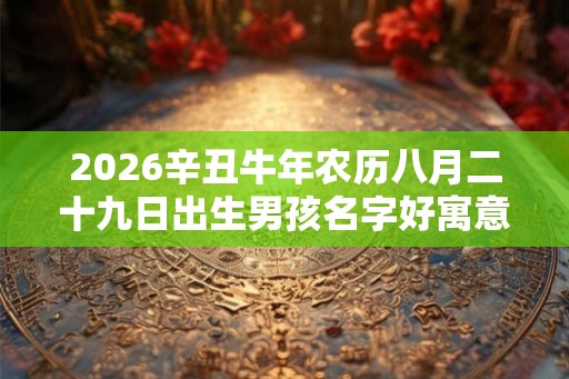 2026辛丑牛年农历八月二十九日出生男孩名字好寓意的字