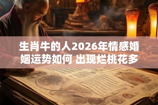 生肖牛的人2026年情感婚姻运势如何 出现烂桃花多留意