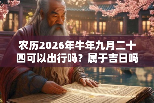 农历2026年牛年九月二十四可以出行吗？属于吉日吗？