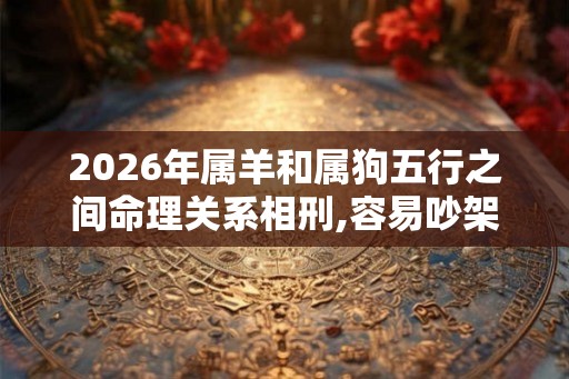 2026年属羊和属狗五行之间命理关系相刑,容易吵架不和