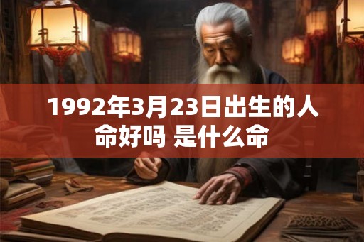 1992年3月23日出生的人命好吗 是什么命