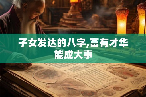 子女发达的八字,富有才华能成大事