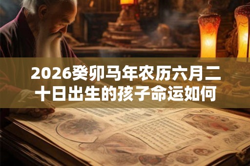 2026癸卯马年农历六月二十日出生的孩子命运如何