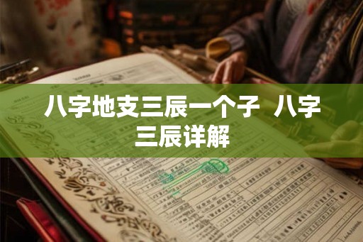 八字地支三辰一个子 八字三辰详解 八字地支三辰一个子 八字三辰详解