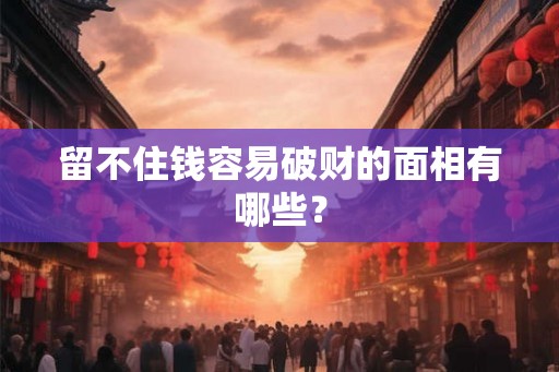 留不住钱容易破财的面相有哪些？