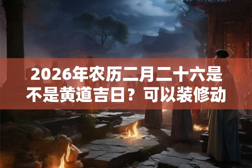 2026年农历二月二十六是不是黄道吉日？可以装修动土？