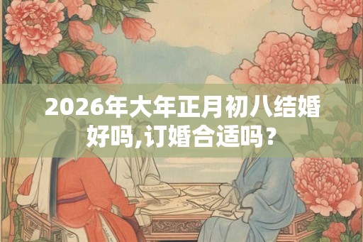 2026年大年正月初八结婚好吗,订婚合适吗？