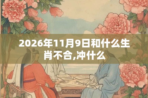 2026年11月9日和什么生肖不合,冲什么