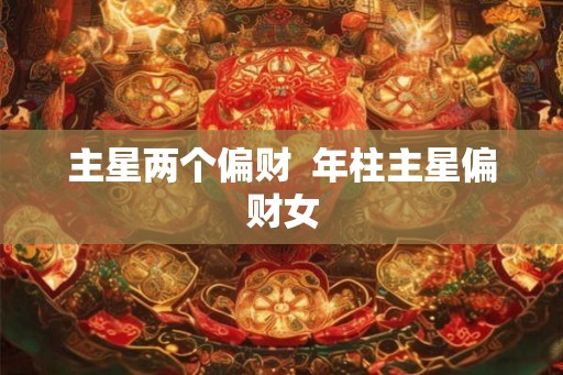 主星两个偏财  年柱主星偏财女
