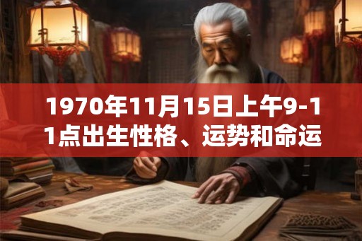1970年11月15日上午9-11点出生性格、运势和命运