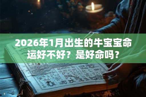 2026年1月出生的牛宝宝命运好不好？是好命吗？