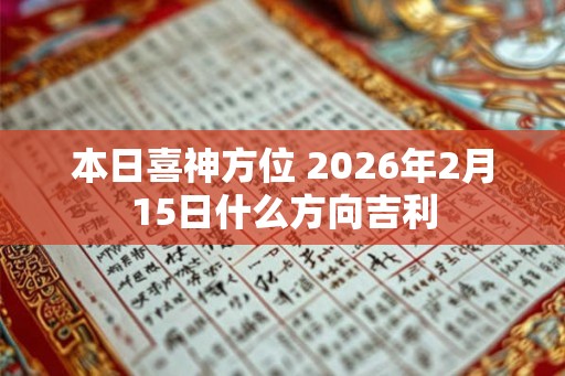 本日喜神方位 2026年2月15日什么方向吉利