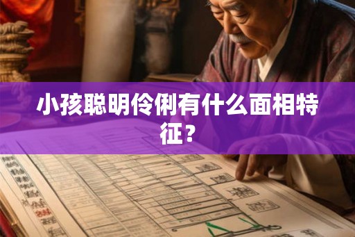 小孩聪明伶俐有什么面相特征？