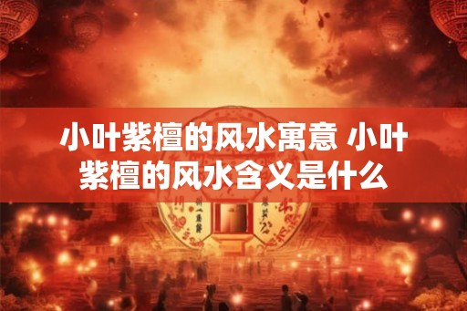 小叶紫檀的风水寓意 小叶紫檀的风水含义是什么 小叶紫檀的风水寓意 小叶紫檀的风水含义是什么