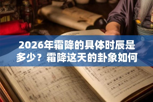 2026年霜降的具体时辰是多少?霜降这天的卦象如何? 2026年霜降的具体时辰是多少?霜降这天的卦象如何?