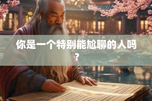 你是一个特别能尬聊的人吗？