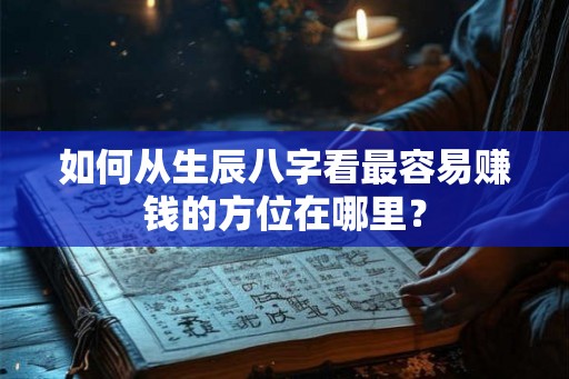 如何从生辰八字看最容易赚钱的方位在哪里？