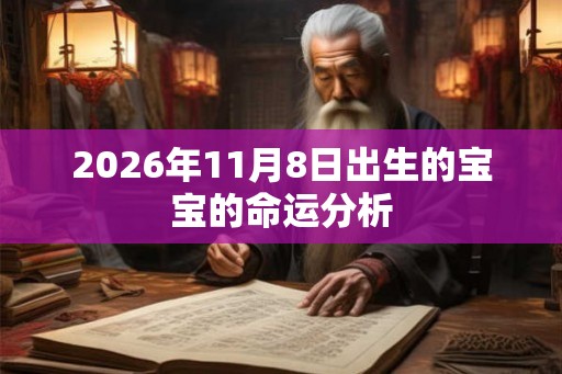 2026年11月8日出生的宝宝的命运分析