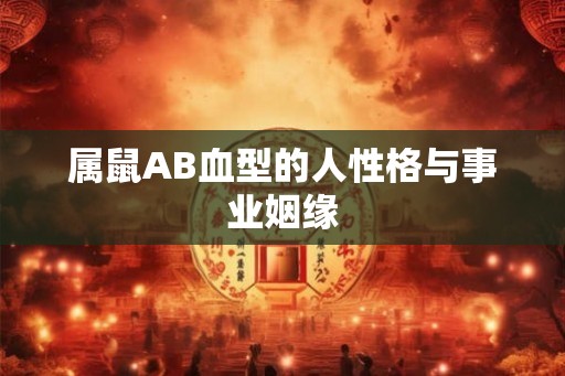 属鼠AB血型的人性格与事业姻缘 属鼠AB血型的人性格与事业姻缘