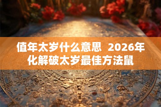 值年太岁什么意思  2026年化解破太岁最佳方法鼠