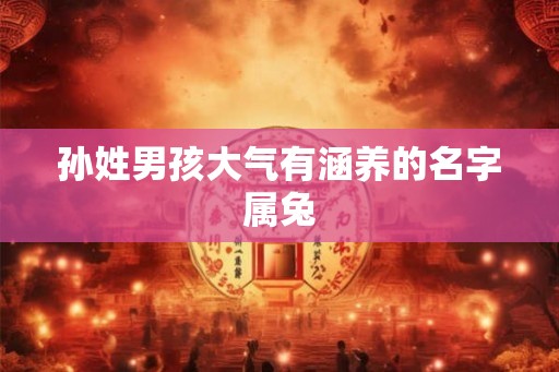 孙姓男孩大气有涵养的名字属兔 孙姓男孩大气有涵养的名字属兔