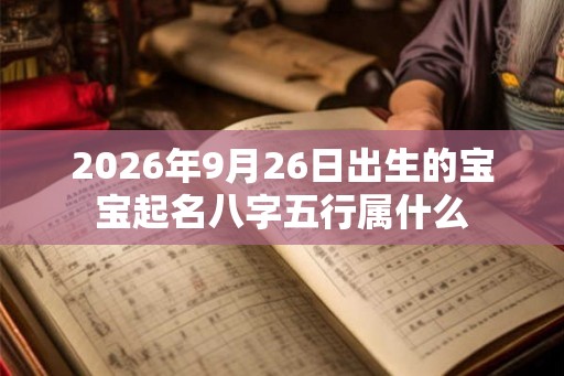 2026年9月26日出生的宝宝起名八字五行属什么