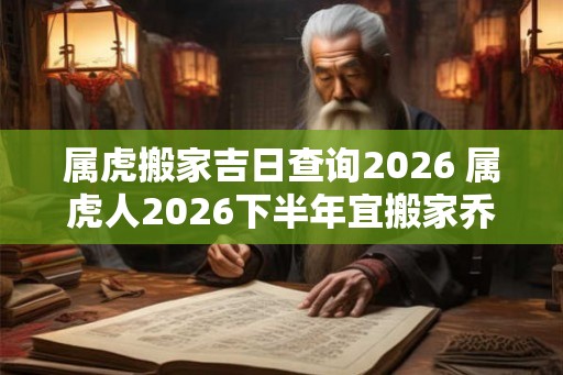 属虎搬家吉日查询2026 属虎人2026下半年宜搬家乔迁的好日子