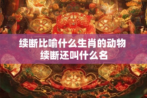 续断比喻什么生肖的动物 续断还叫什么名