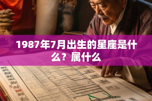 1987年7月出生的星座是什么?属什么 1987年7月出生的星座是什么?属什么