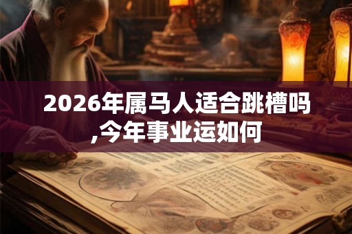 2026年属马人适合跳槽吗,今年事业运如何