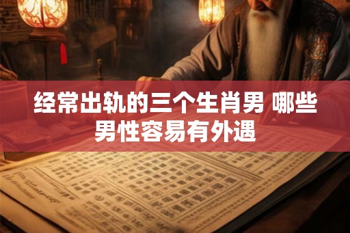 经常出轨的三个生肖男 哪些男性容易有外遇