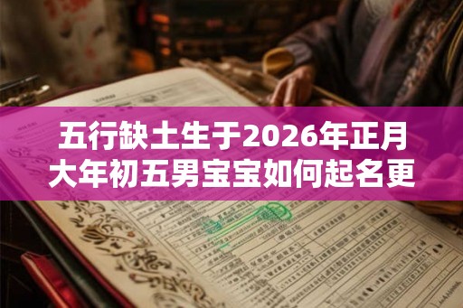 五行缺土生于2026年正月大年初五男宝宝如何起名更好？