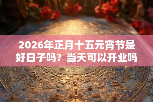 2026年正月十五元宵节是好日子吗?当天可以开业吗? 2026年正月十五元宵节是好日子吗?当天可以开业吗?