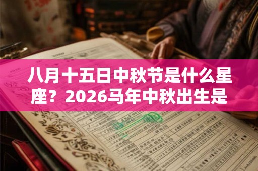 八月十五日中秋节是什么星座？2026马年中秋出生是处女座吗