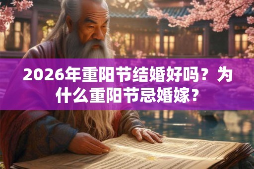 2026年重阳节结婚好吗？为什么重阳节忌婚嫁？