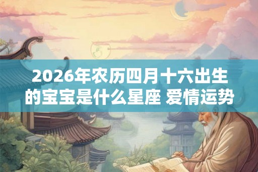 2026年农历四月十六出生的宝宝是什么星座 爱情运势如何
