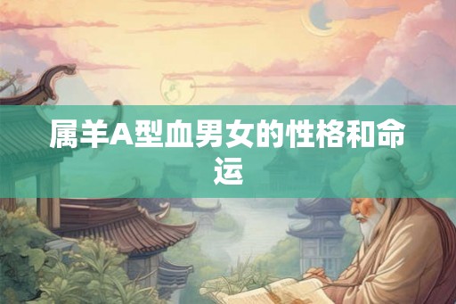 属羊A型血男女的性格和命运